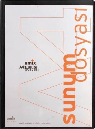 Umix 1103 Önden Cepli 30 Yaprak Siyah Sunum Dosyası