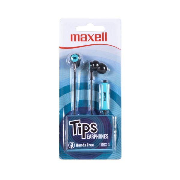 Maxell In-Tips Earphones Mavi Kulakiçi Mikrofonlu Kulaklık Tek Jaklı