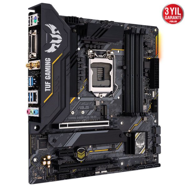 Asus Tuf Gaming B460M-PLUS (WI-FI) Intel 10.Nesil DDR4 Hdmı Dp Dvi 2xM2 Usb3.1 Anakart