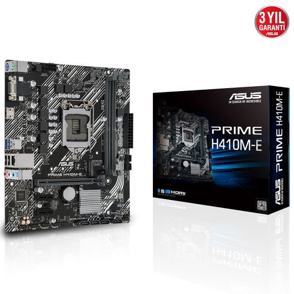Asus Prıme H410M-E Intel H410 Lga1200 Ddr4 2933 Hdmı Vga M2 Usb3.2 Matx 64Gb Ram Desteği Anakart