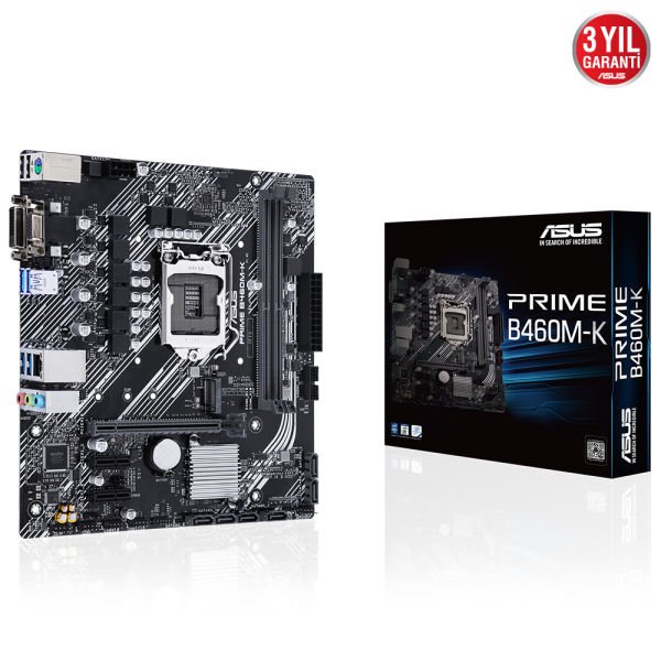 Asus Prime B460M-K Intel 10.Nesil DDR4 Dvi Vga M2 Usb3.1 Anakart
