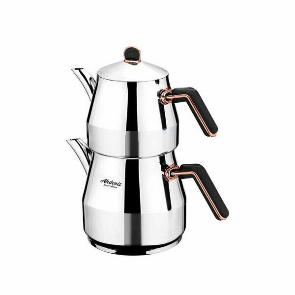 Akdeniz Elmas Jumbo Boy Çaydanlık Bakır Renk