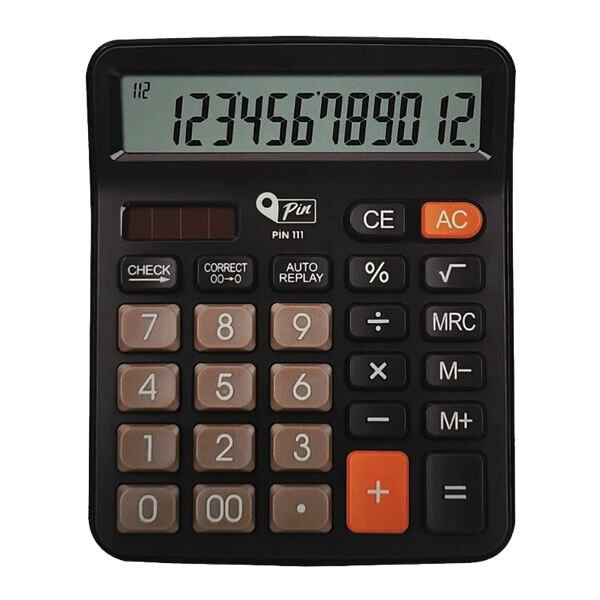 Pin 111 12 Hane Masaüstü Hesap Makinesi