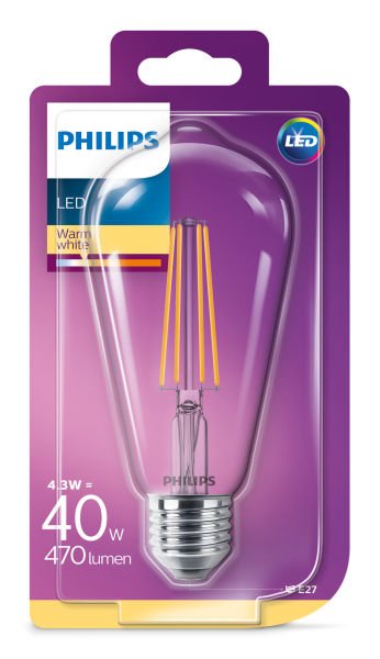 Philips Led Classıc 40w st64 e 2 ww cl nd (807897)