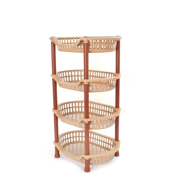 As Plastik Oval Sebzelik 4 Katlı