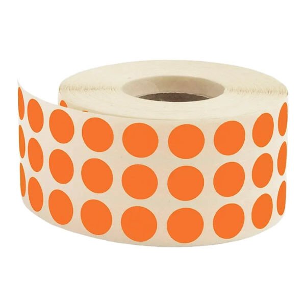 Tanex 10 mm 6 lı Turuncu Nokta Etiket