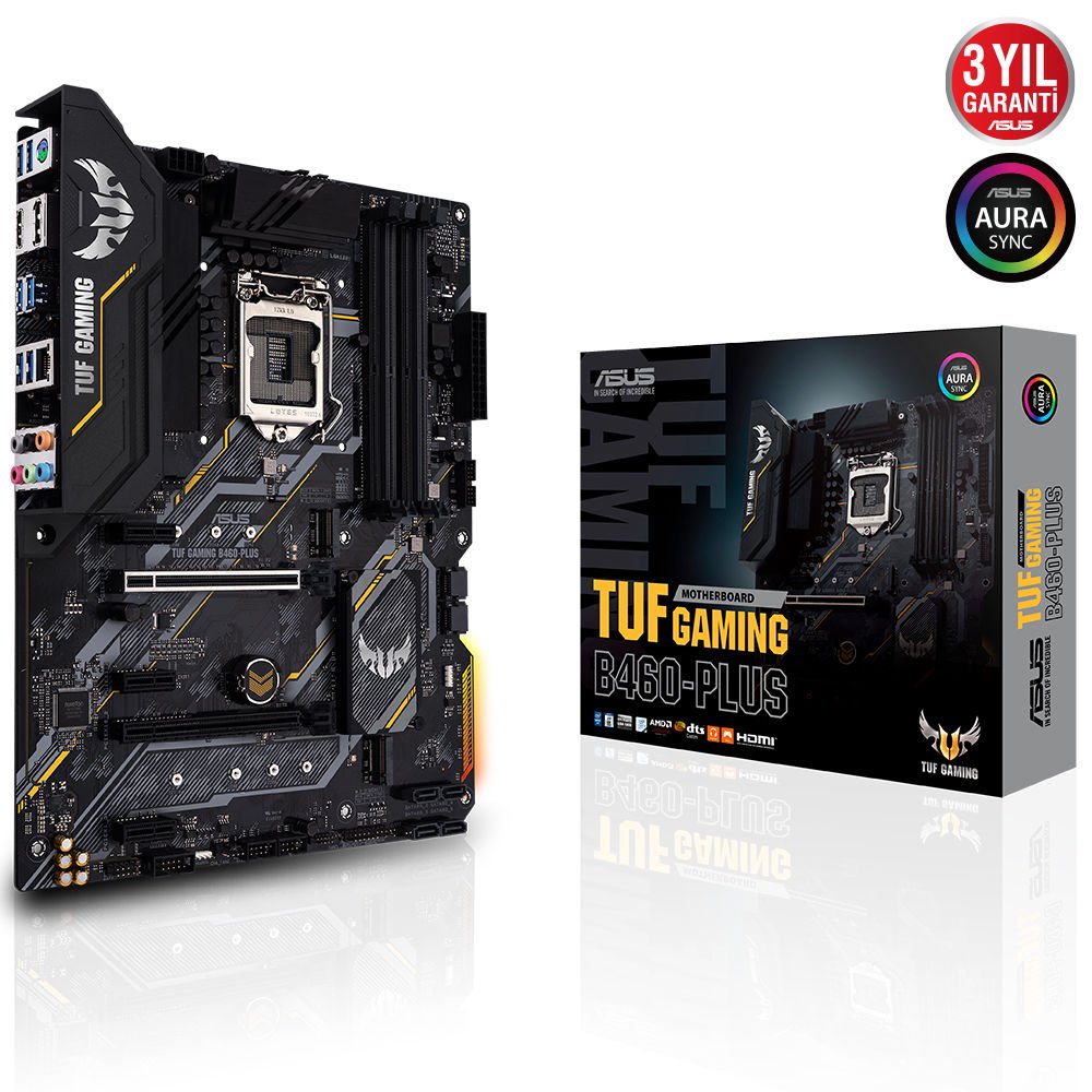 Asus Tuf Gaming B460-Plus Intel 10.Nesil DDR4 Hdmi Dp 2xM2 Usb3.1 Anakart