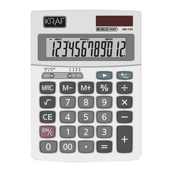 Kraf 12 Haneli Masaüstü Hesap Makinesi