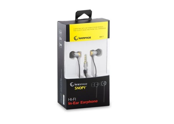Snopy SN-T2 Metal Kulakiçi Tek Jaklı Mikrofonlu kulaklık