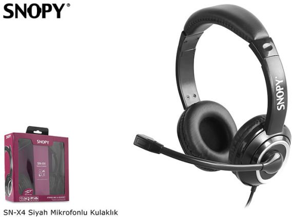 Snopy SN-X4 Siyah Mikrofonlu Kulaklık